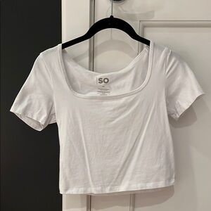 SO Women's White Crop Top